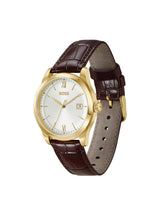 Boss Langford Qtz Basic Calendar Silver White Round Dial Men's Watch 1514357