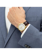 Boss Langford Qtz Basic Calendar Silver White Round Dial Men's Watch 1514357