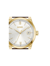 Boss Langford Qtz Basic Calendar Silver White Round Dial Men's Watch 1514357