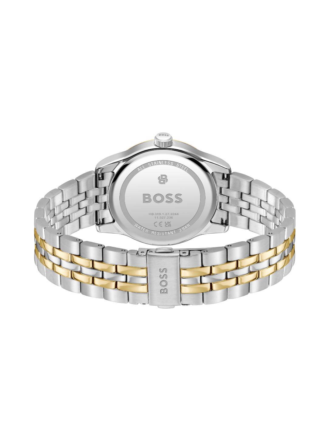 Boss Langford Qtz Basic Calendar Parchment Round Dial Men's Watch 1514358