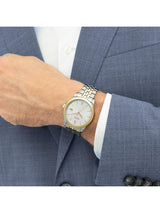 Boss Langford Qtz Basic Calendar Parchment Round Dial Men's Watch 1514358