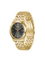 Boss Langford Qtz Basic Calendar Grey Round Dial Men's Watch 1514359