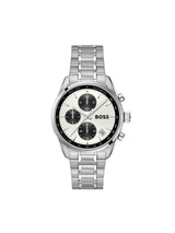 Boss Grand Prix Qtz Fashion Chrono Silver White Round Dial Men's Watch 1514362