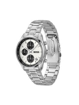 Boss Grand Prix Qtz Fashion Chrono Silver White Round Dial Men's Watch 1514362