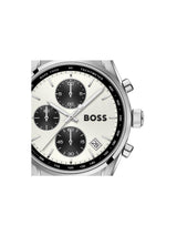 Boss Grand Prix Qtz Fashion Chrono Silver White Round Dial Men's Watch 1514362