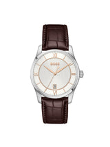 Boss Principle Qtz Basic Calendar Silver White Round Dial Men's Watch 1514363