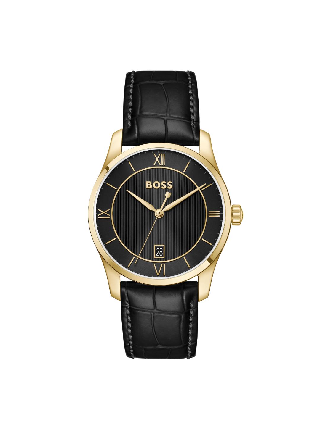 Boss Principle Qtz Basic Calendar Black Round Dial Men's Watch 1514364