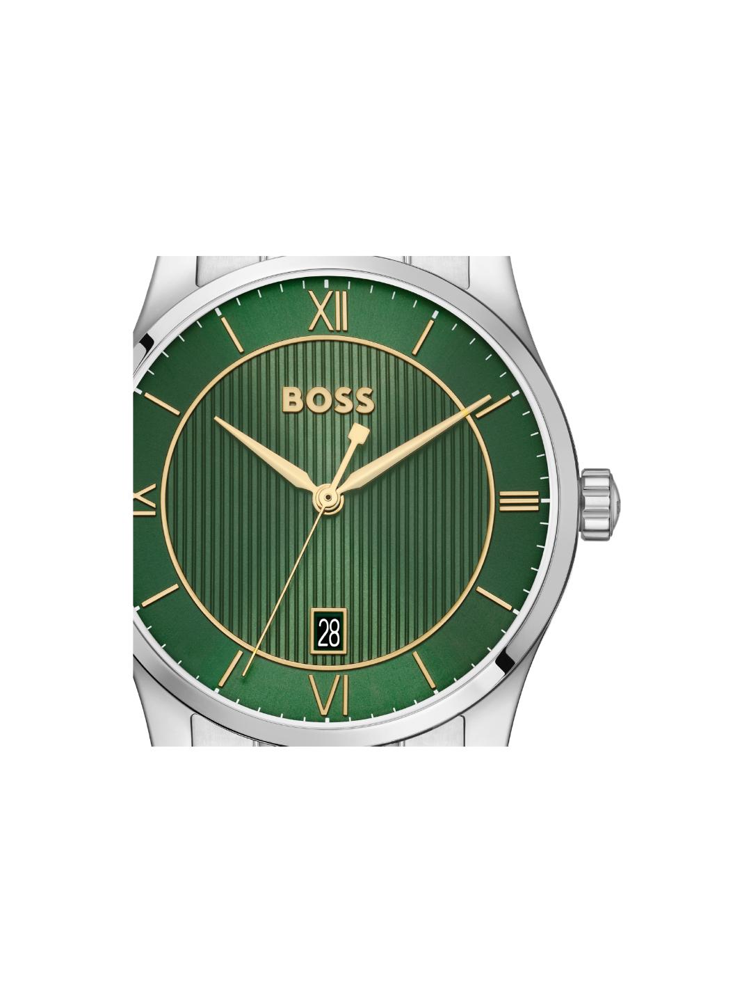 Boss Principle Qtz Basic Calendar Green Round Dial Men's Watch 1514365