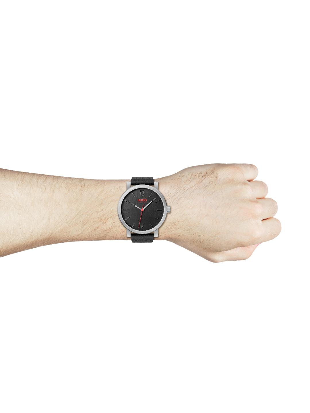 Hugo Rase Basic Black 42 mm Dial Men Analog Watch 1530115