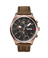 Hugo Chase Qtz Multifunction 46 mm Black Dial Men Watch 1530162