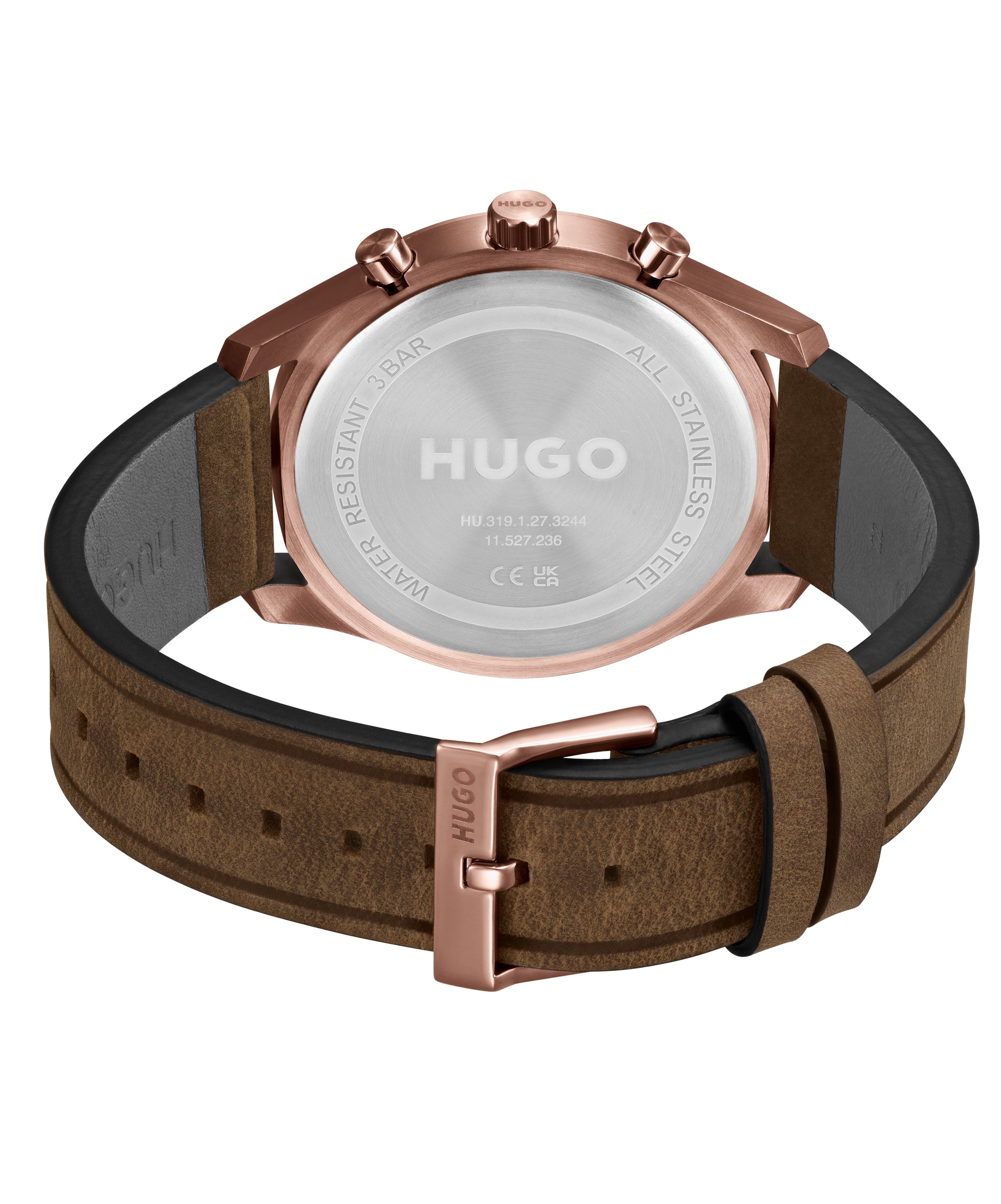 Hugo Chase Qtz Multifunction 46 mm Black Dial Men Watch 1530162