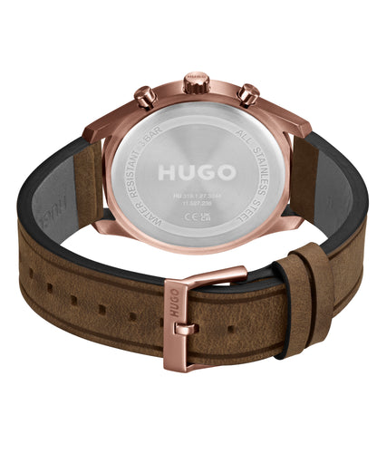 Hugo Chase Qtz Multifunction 46 mm Black Dial Men Watch-1530162