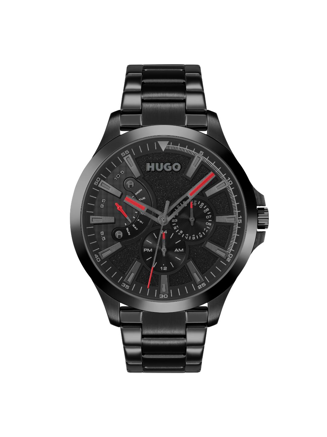 Hugo Leap Chronograph Black 45 mm Dial Men Watch 1530175