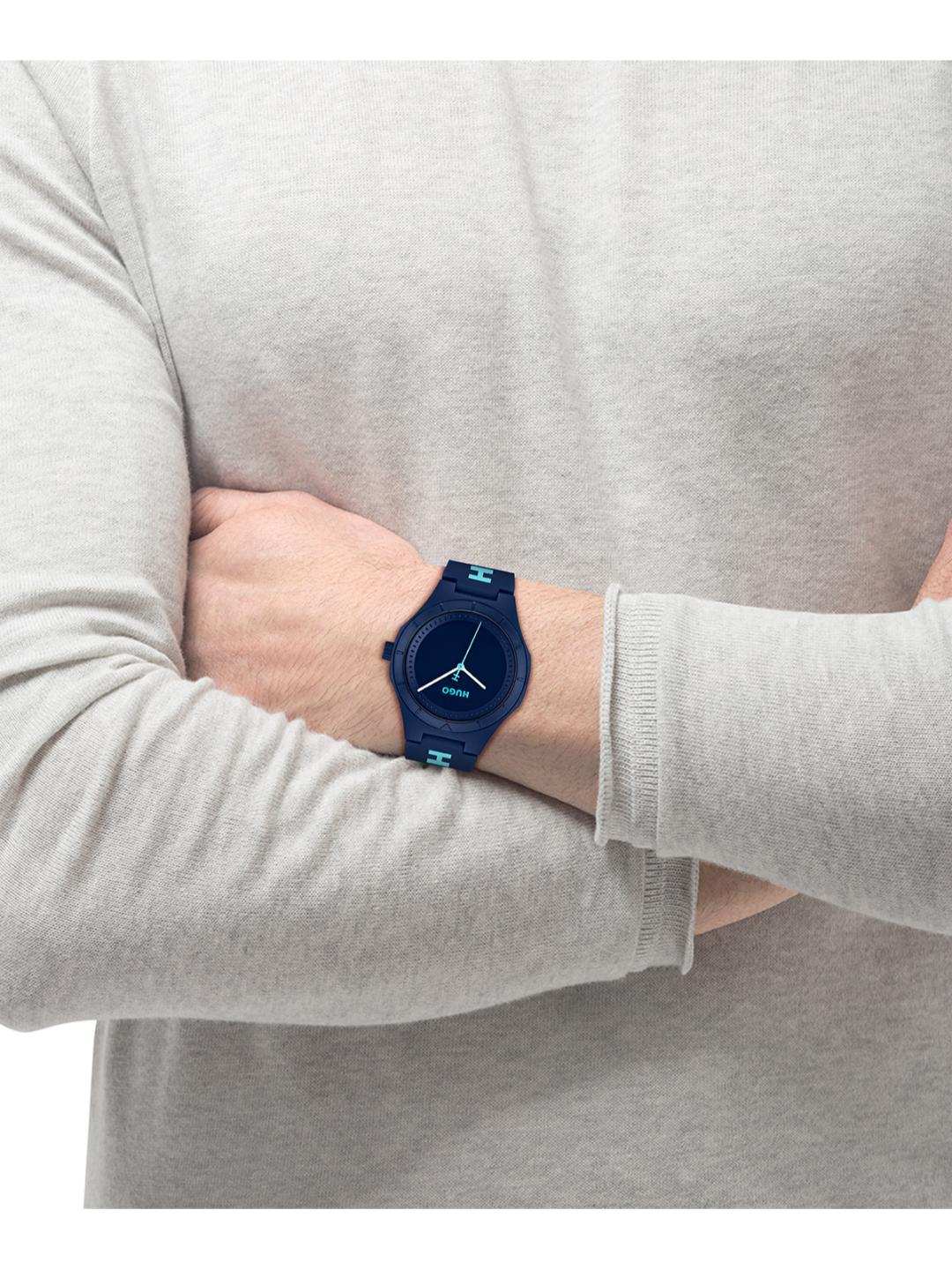 Hugo Lit For Him Basic Blue 42 mm Dial Men Analog Watch 1530344