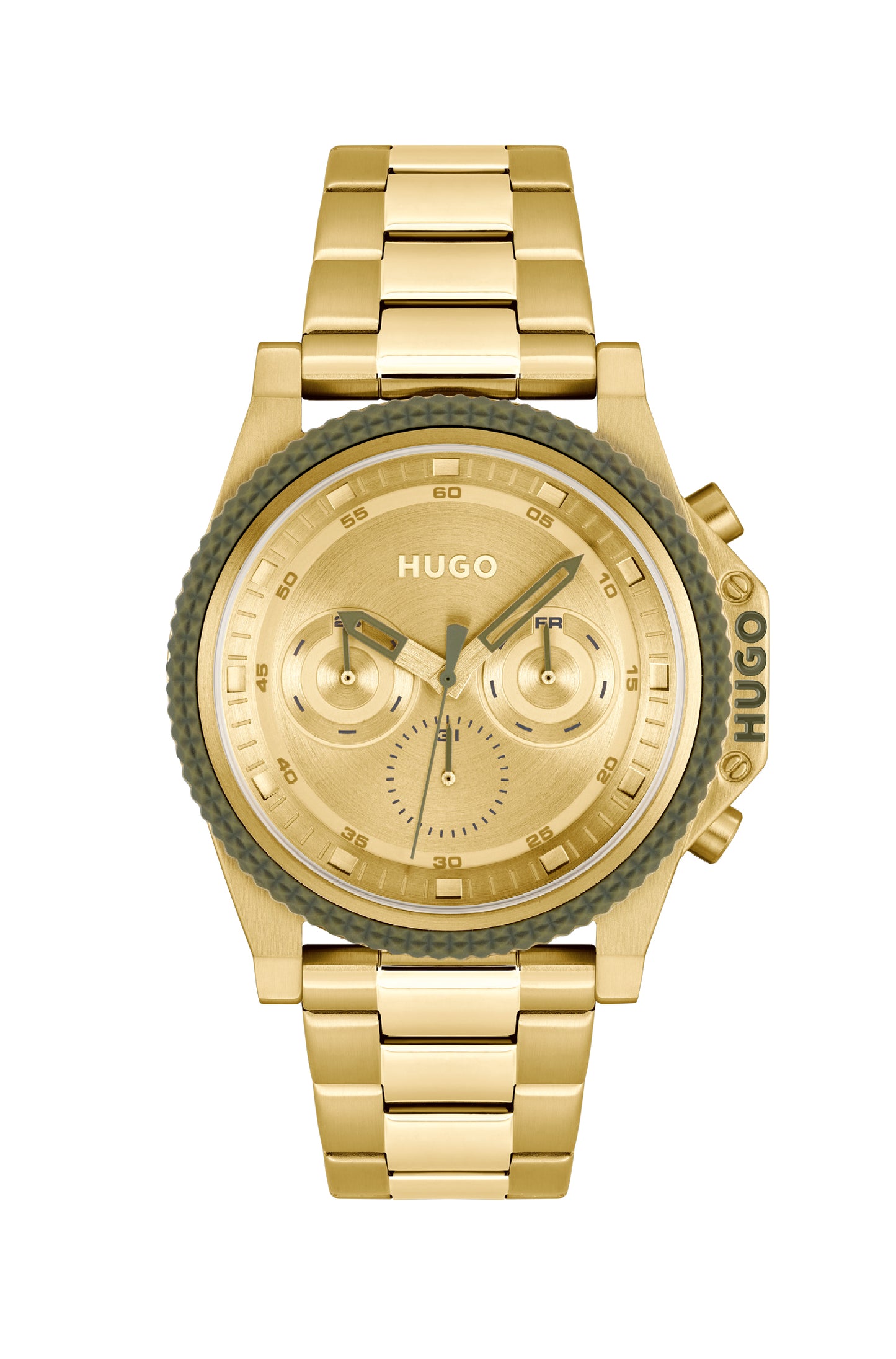 Hugo Boss BRAVE 46 mm Gold Dial Men Watch 1530349