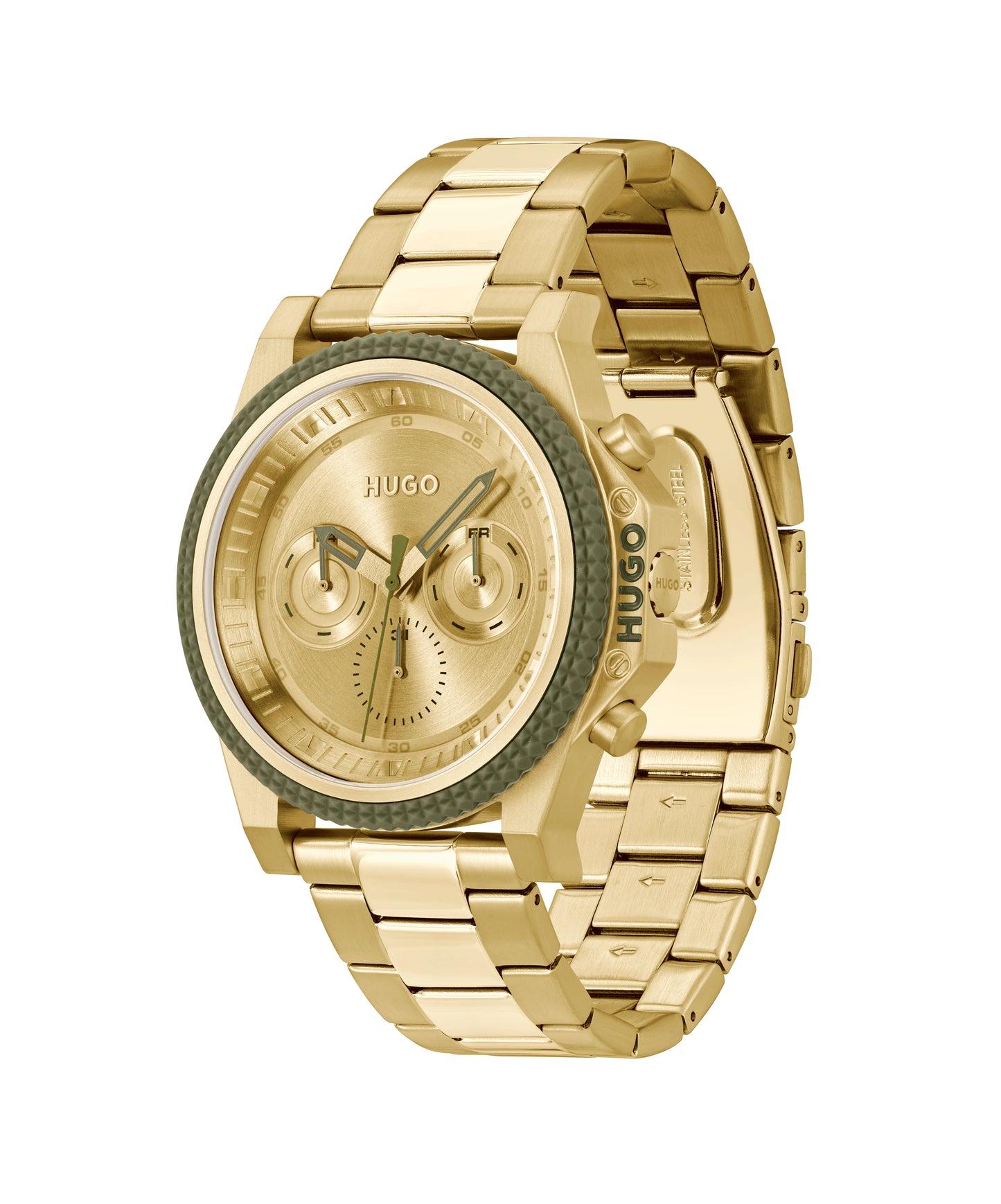 Hugo Boss BRAVE 46 mm Gold Dial Men Watch 1530349