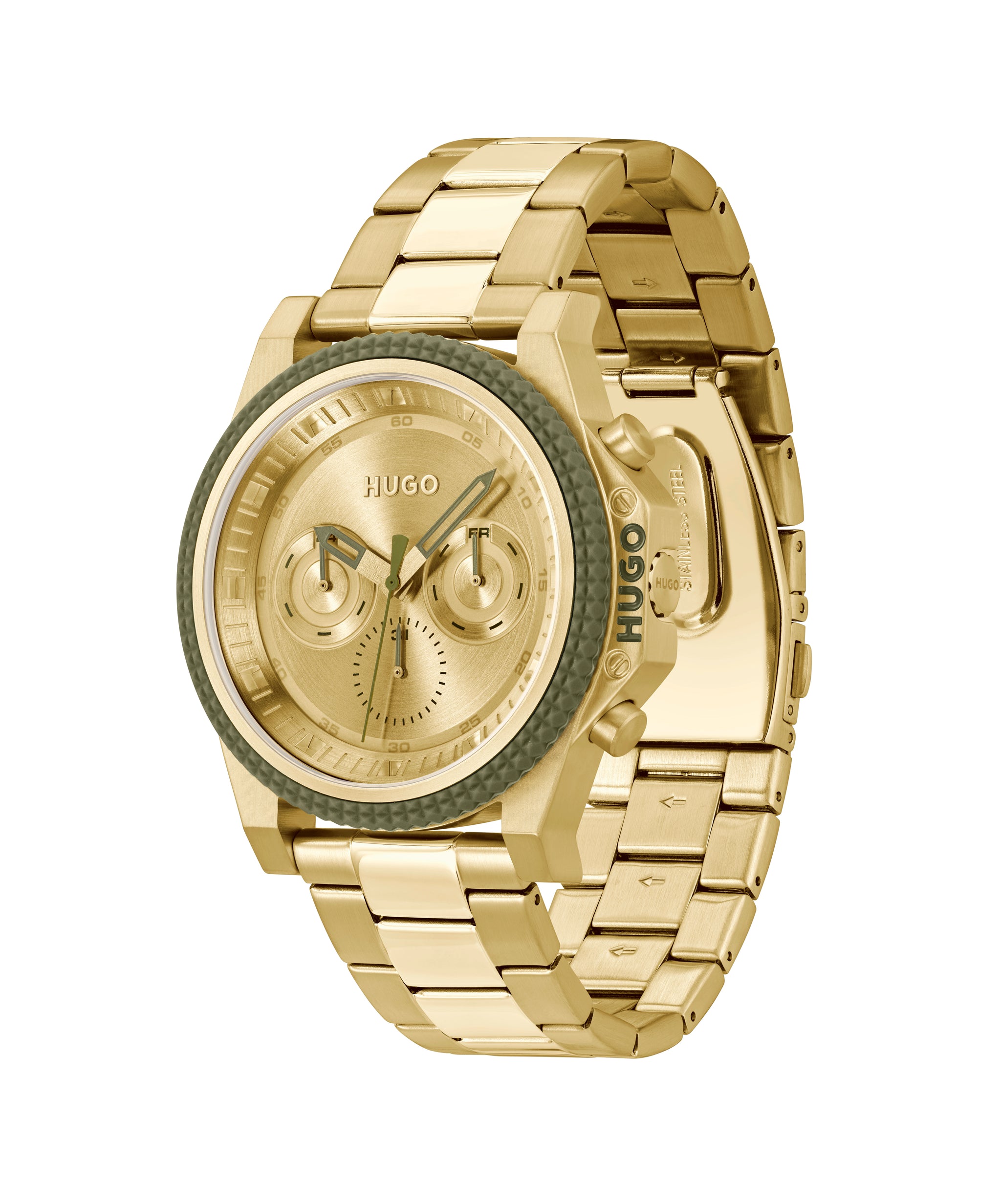 Hugo Boss BRAVE 46 mm Gold Dial Men Watch 1530349