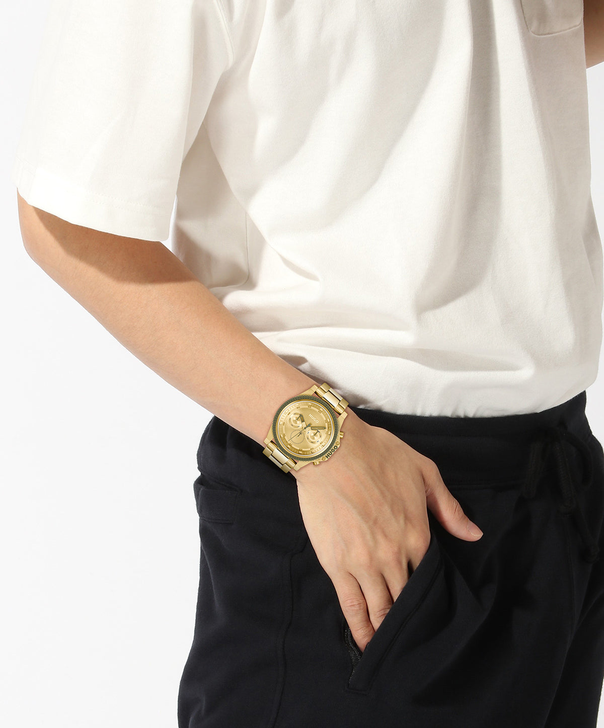 Hugo Boss BRAVE 46 mm Gold Dial Men Watch 1530349