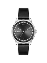 Hugo Stamp Qtz Basic Black Round Dial Men's Watch 1530362