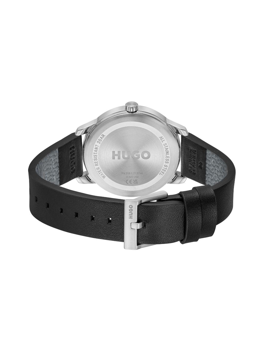 Hugo Stamp Qtz Basic Black Round Dial Men's Watch 1530362