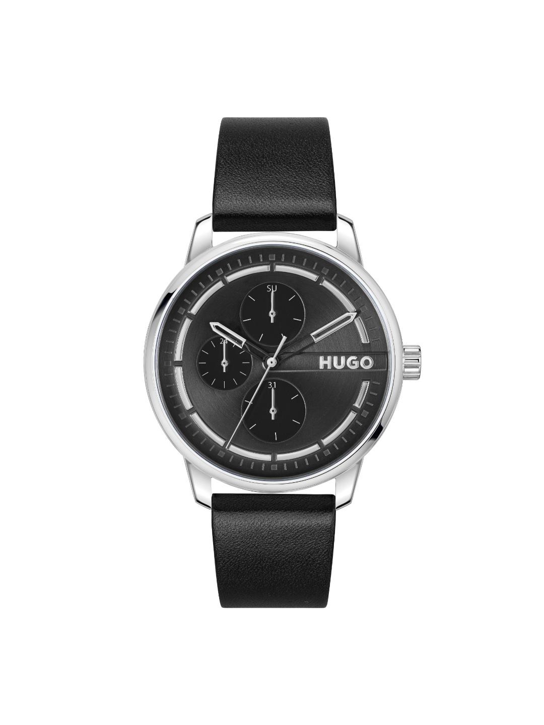 Hugo Stamp Multi Chronograph Black 44 mm Dial Men Watch 1530366