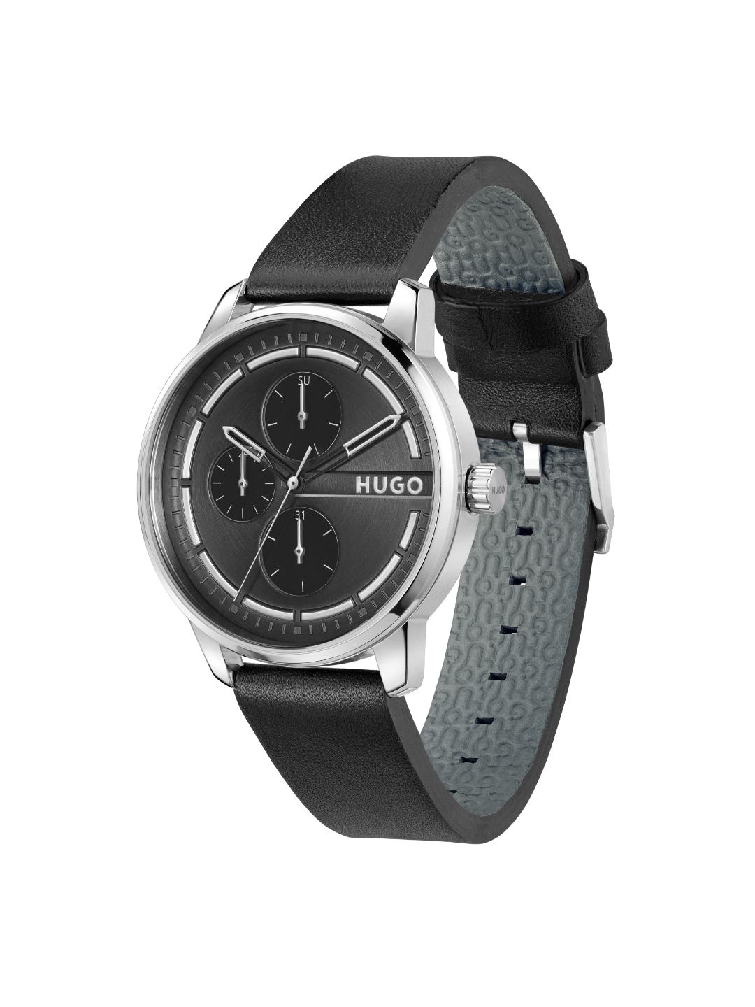 Hugo Stamp Multi Chronograph Black 44 mm Dial Men Watch 1530366