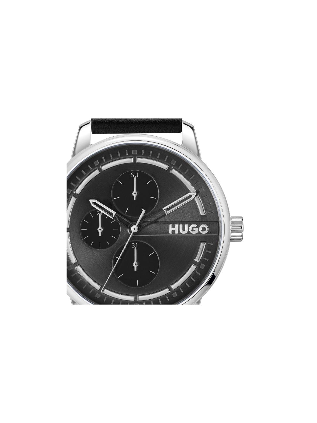 Hugo Stamp Multi Chronograph Black 44 mm Dial Men Watch 1530366