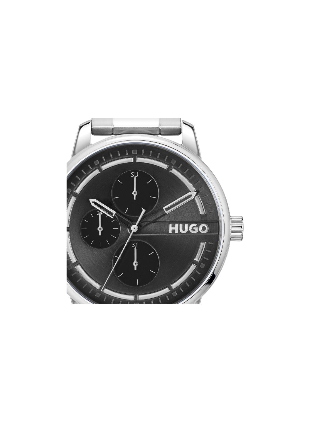 Hugo Stamp Multi Chronograph Black 44 mm Dial Men Watch 1530368