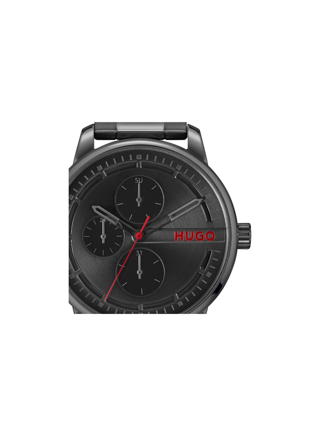 Hugo Stamp Multi Chronograph Black 44 mm Dial Men Watch 1530369