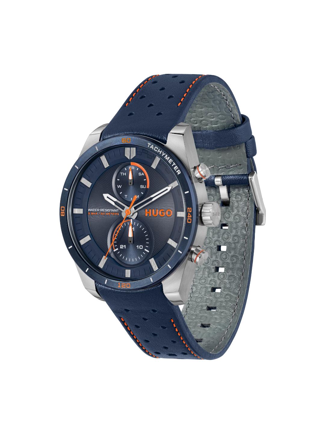 Hugo Fast Chronograph Blue 44 mm Dial Men Watch 1530371