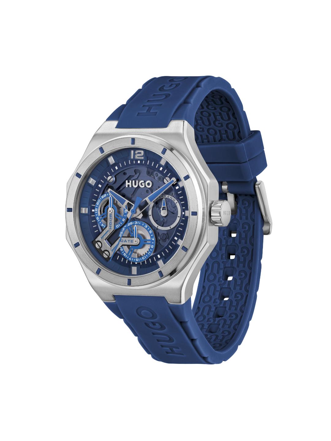 Hugo Grail Skeleton Chronograph Blue 44 mm Dial Men Watch 1530375