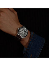 Hugo Grail Skeleton Chronograph Silver 44 mm Dial Men Watch 1530377