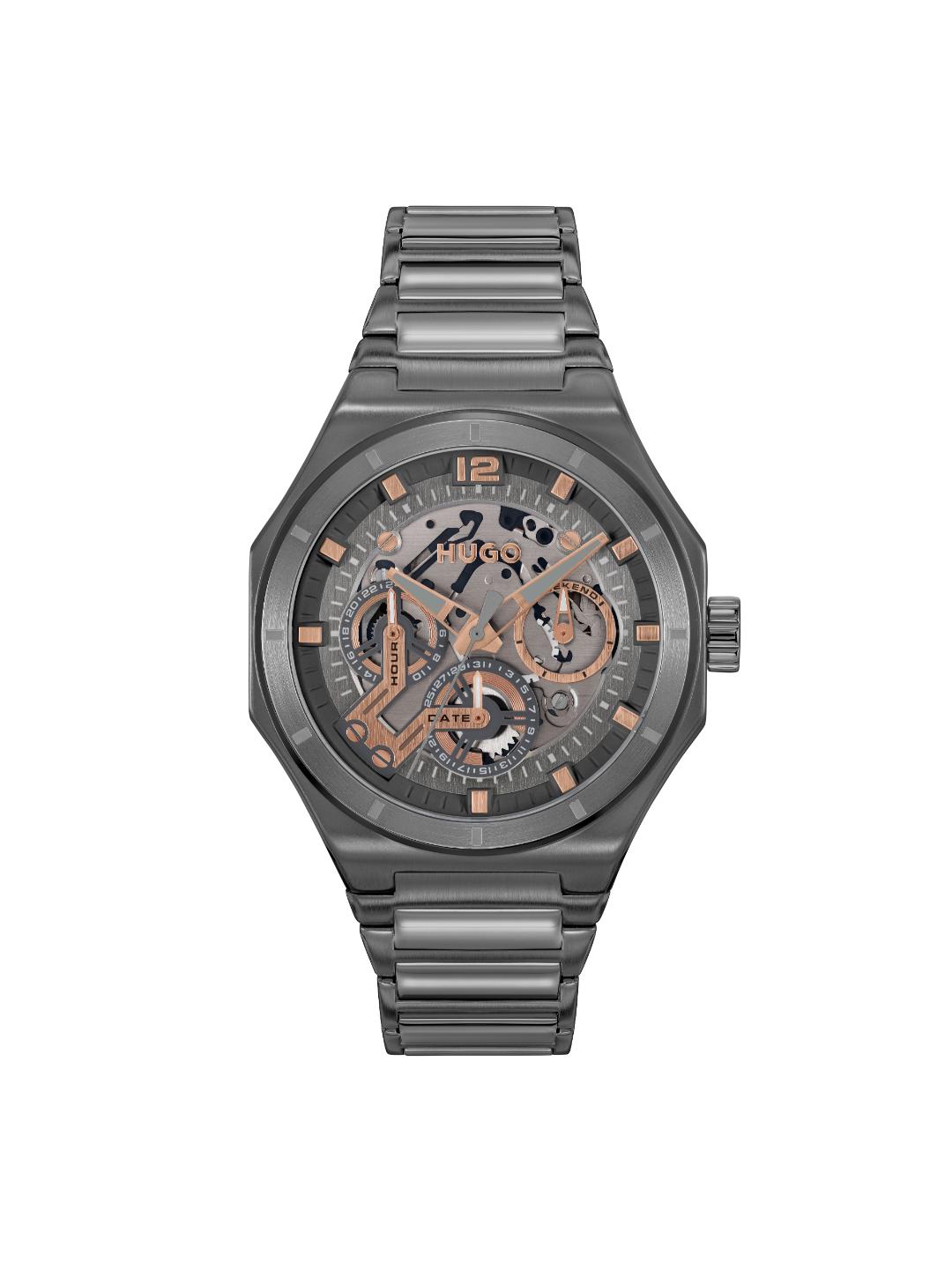 Hugo Grail Skeleton Chronograph Grey 44 mm Dial Men Watch 1530378