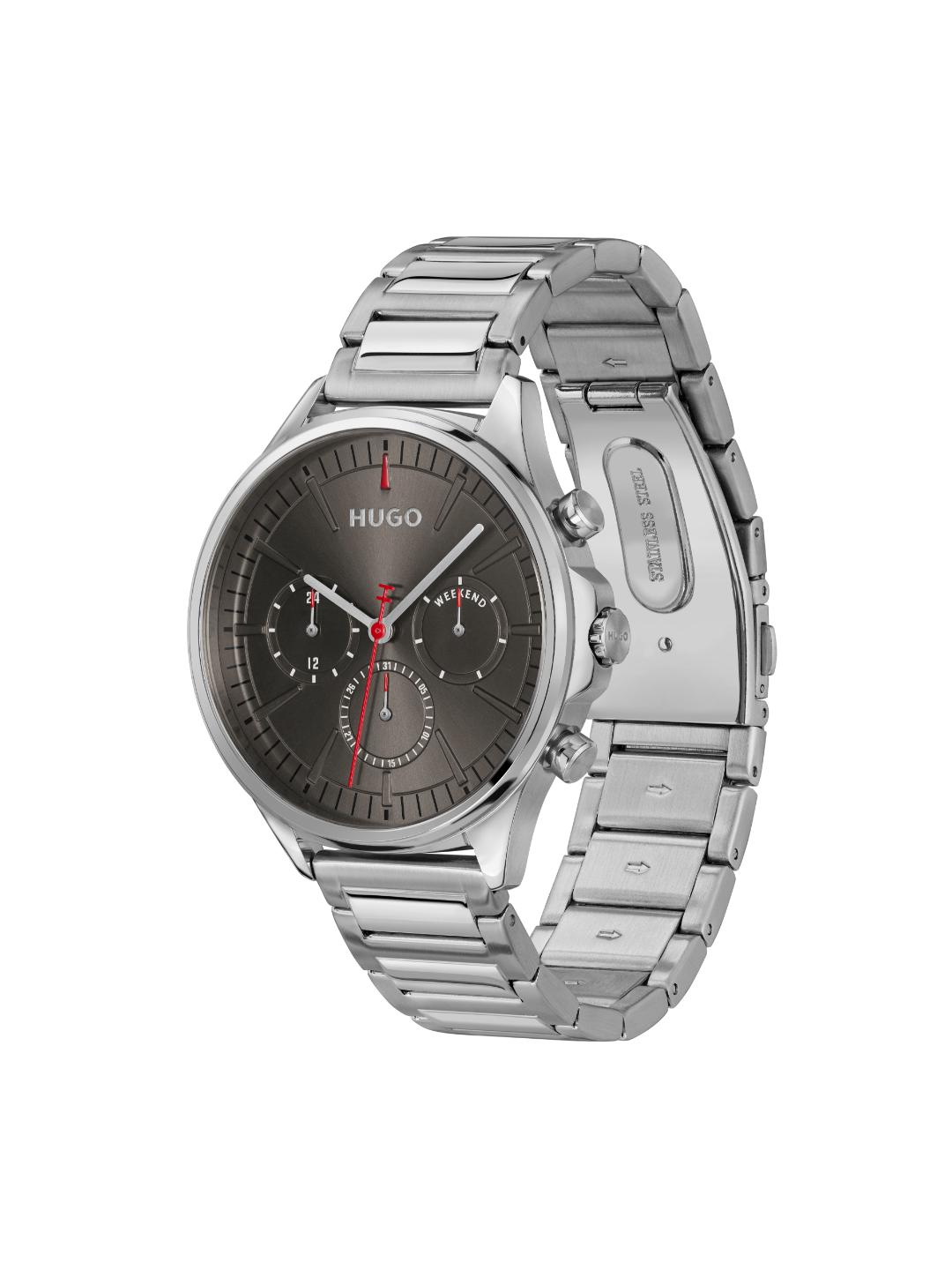 Hugo Smash Multi Chronograph Grey 43 mm Dial Men Watch 1530411