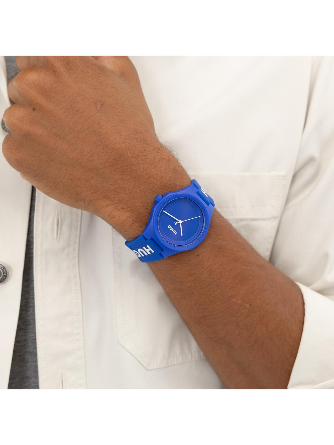 Hugo Lit Basic Blue 42 mm Dial Men Analog Watch 1530414
