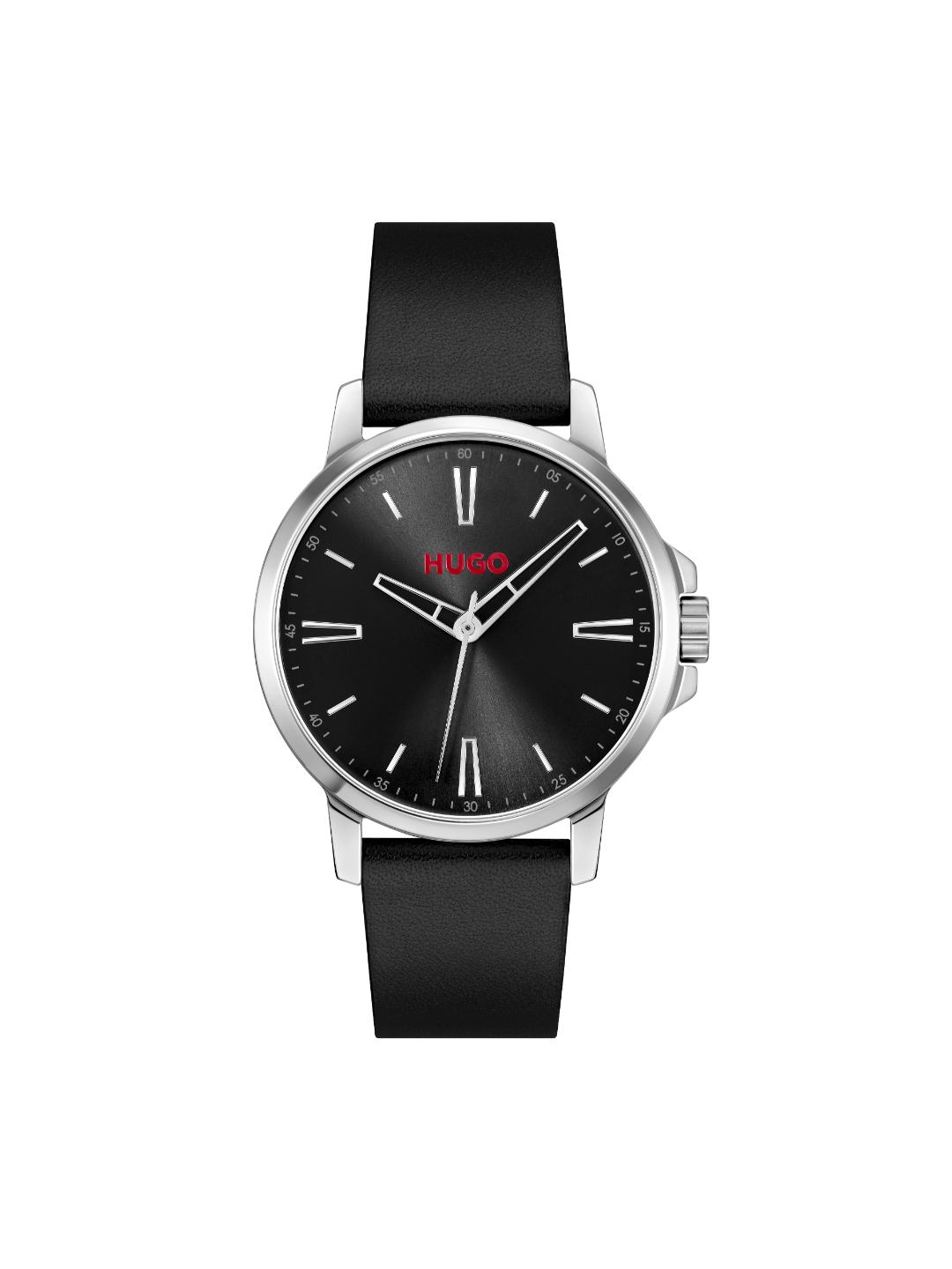 Hugo Smooth Basic Black 41 mm Dial Men Analog Watch 1530417