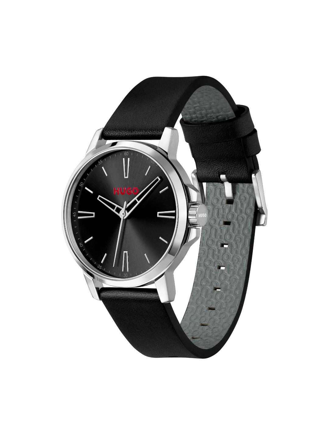 Hugo Smooth Basic Black 41 mm Dial Men Analog Watch 1530417