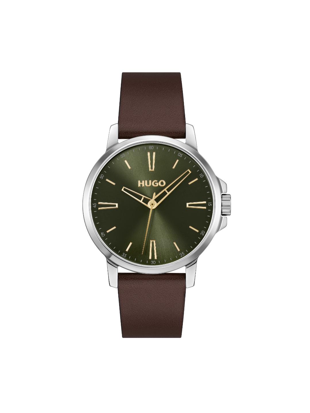 Hugo Smooth Basic Olive Green 41 mm Dial Men Analog Watch 1530418