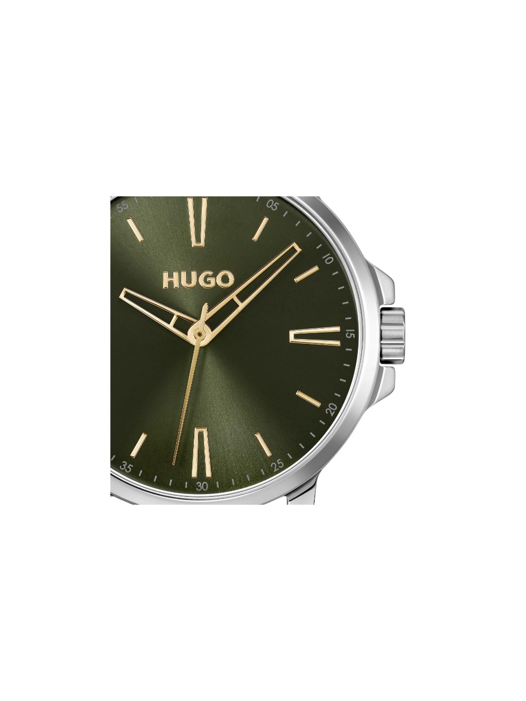 Hugo Smooth Basic Olive Green 41 mm Dial Men Analog Watch 1530418