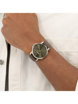 Hugo Smooth Basic Olive Green 41 mm Dial Men Analog Watch 1530418