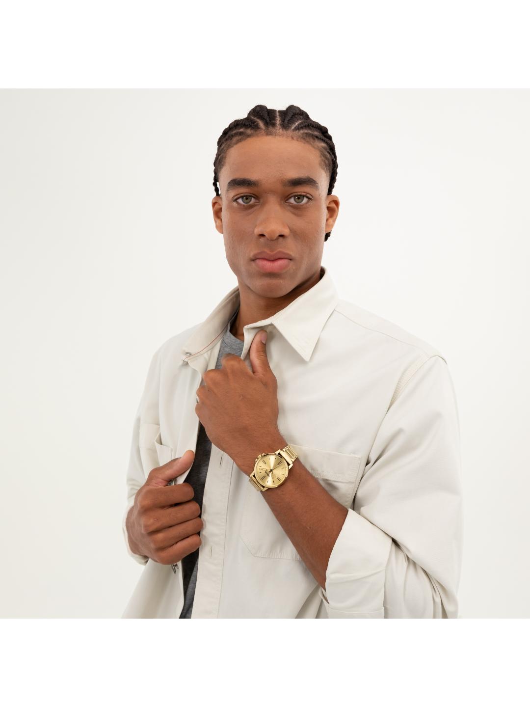 Hugo Smooth Basic Gold 41 mm Dial Men Analog Watch 1530420
