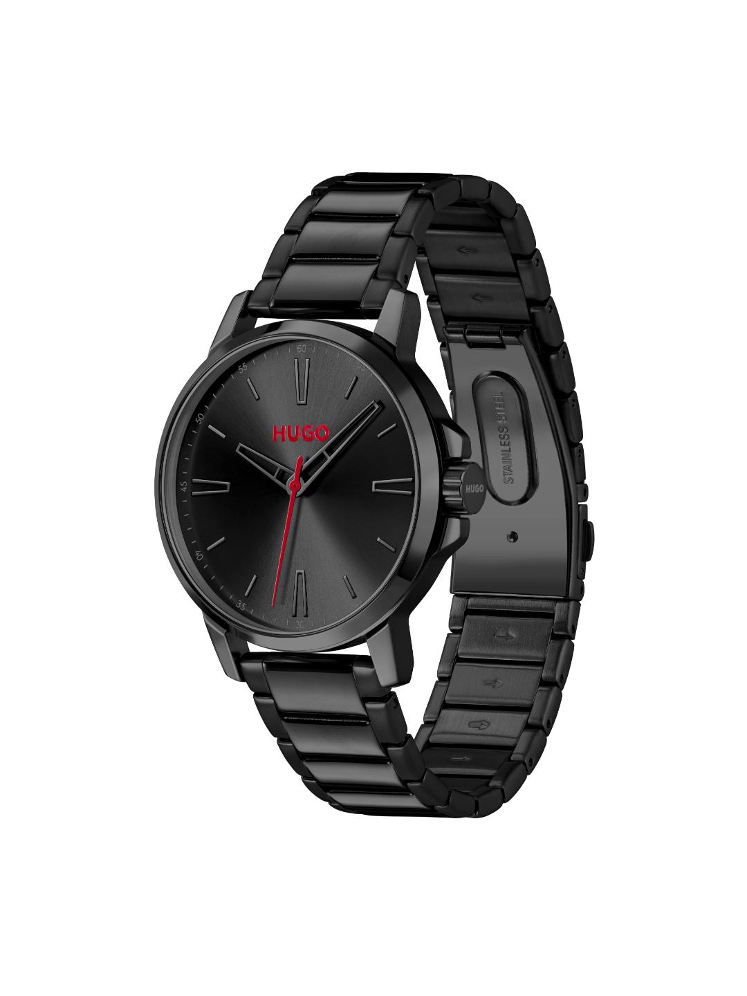 Hugo Smooth Basic Black 41 mm Dial Men Analog Watch 1530421