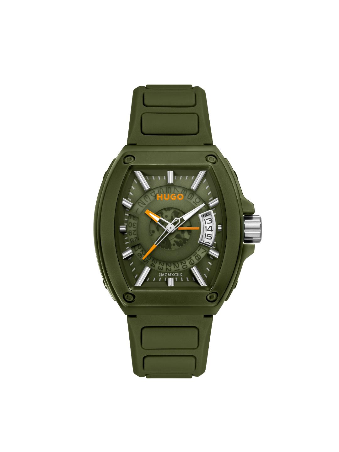 Hugo Hugo ID Basic Calendar Green 40.7 mm Dial Men Analog Watch 1530433