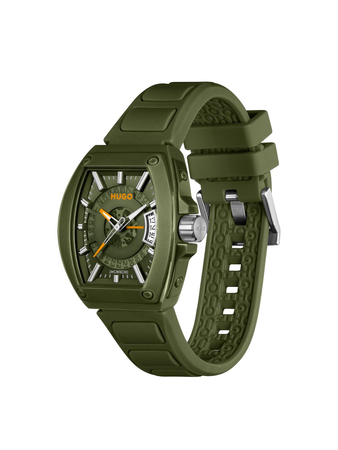 Hugo Hugo ID Basic Calendar Green 40.7 mm Dial Men Analog Watch 1530433