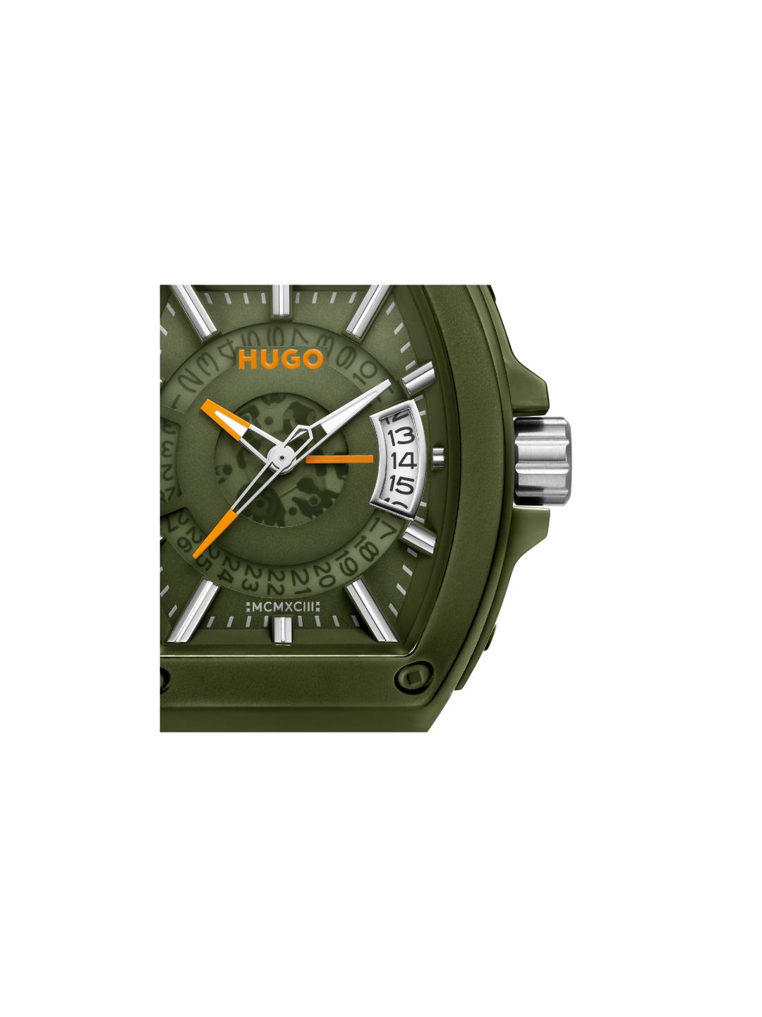 Hugo Hugo ID Basic Calendar Green 40.7 mm Dial Men Analog Watch 1530433