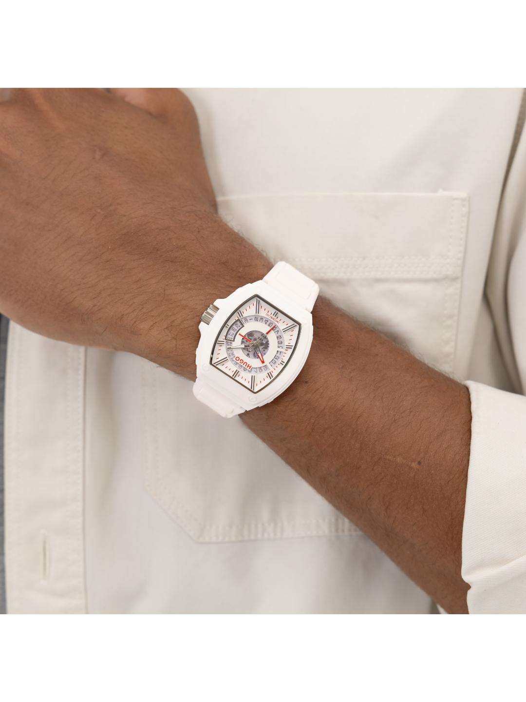 Hugo Hugo ID Basic Calendar Silver White 40.7 mm Dial Men Analog Watch 1530435