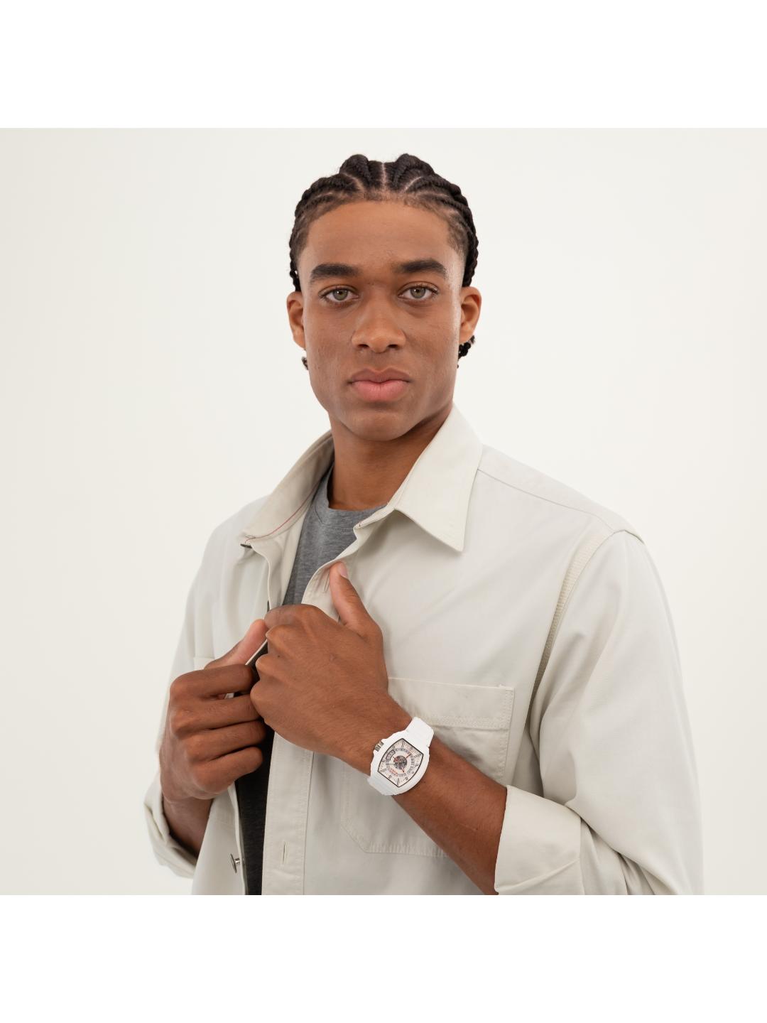 Hugo Hugo ID Basic Calendar Silver White 40.7 mm Dial Men Analog Watch 1530435