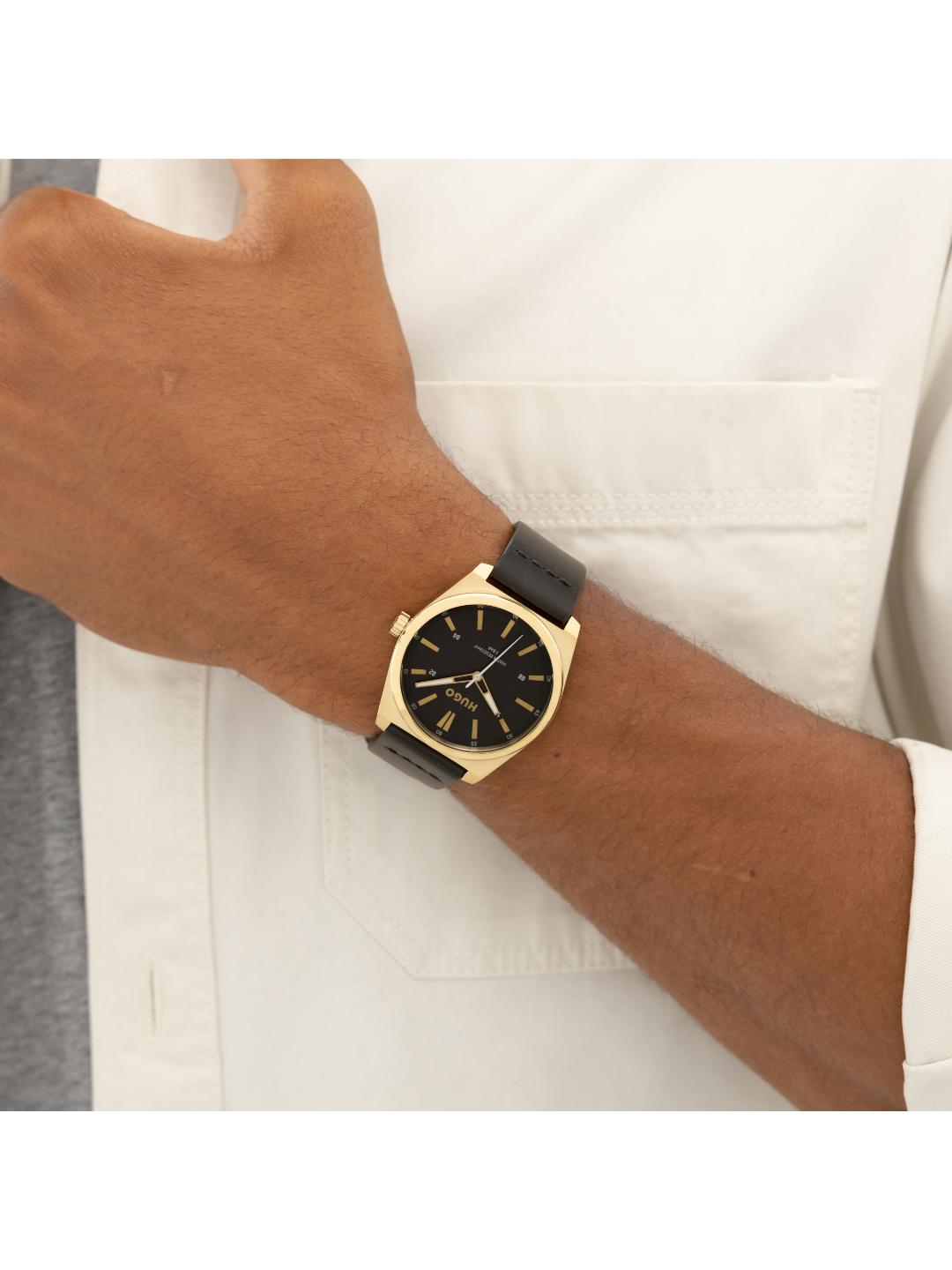 Hugo Ark Basic Black 40 mm Dial Men Analog Watch 1530438