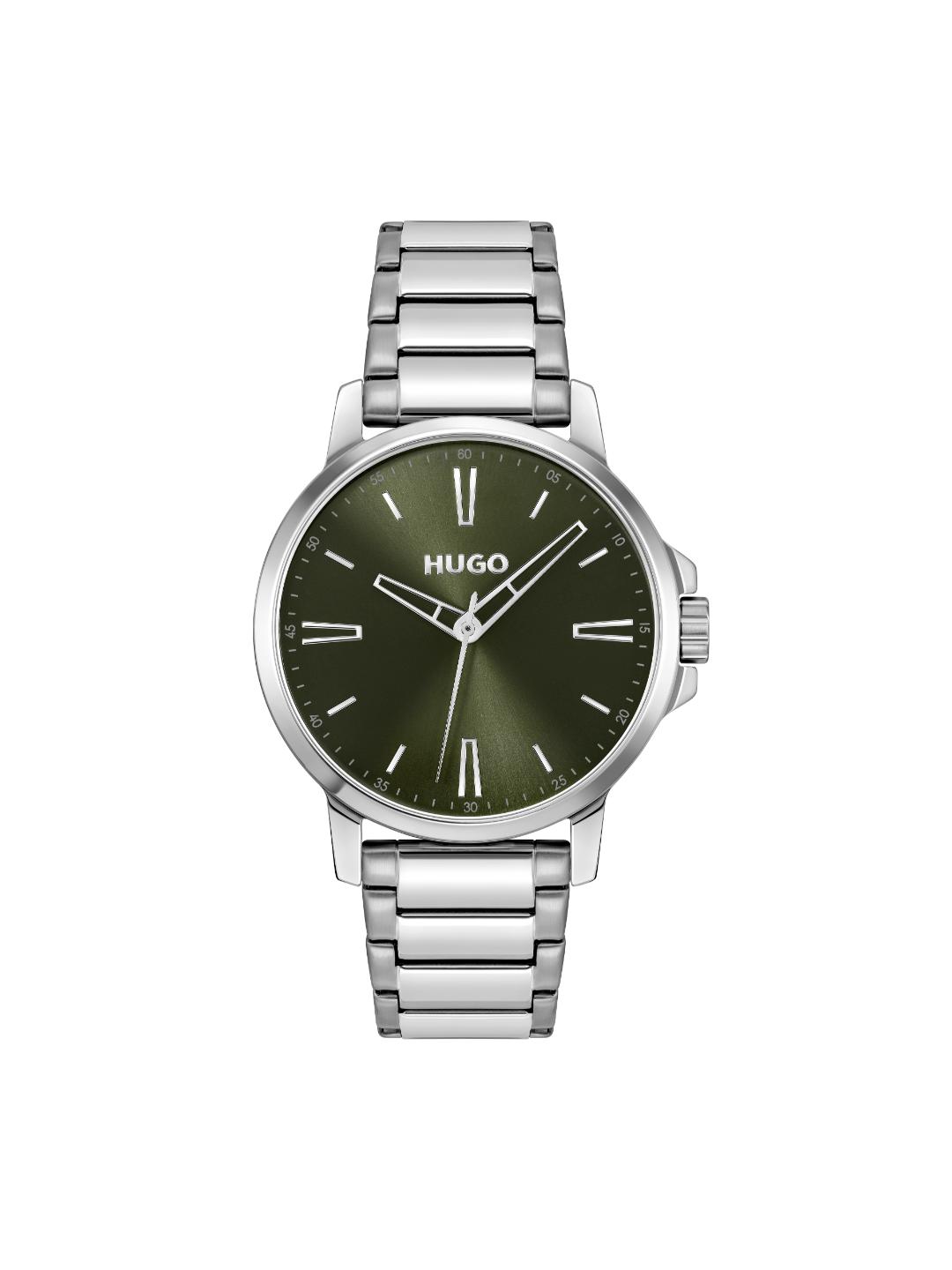 Hugo Smooth Basic Olive Green 41 mm Dial Men Analog Watch 1530442