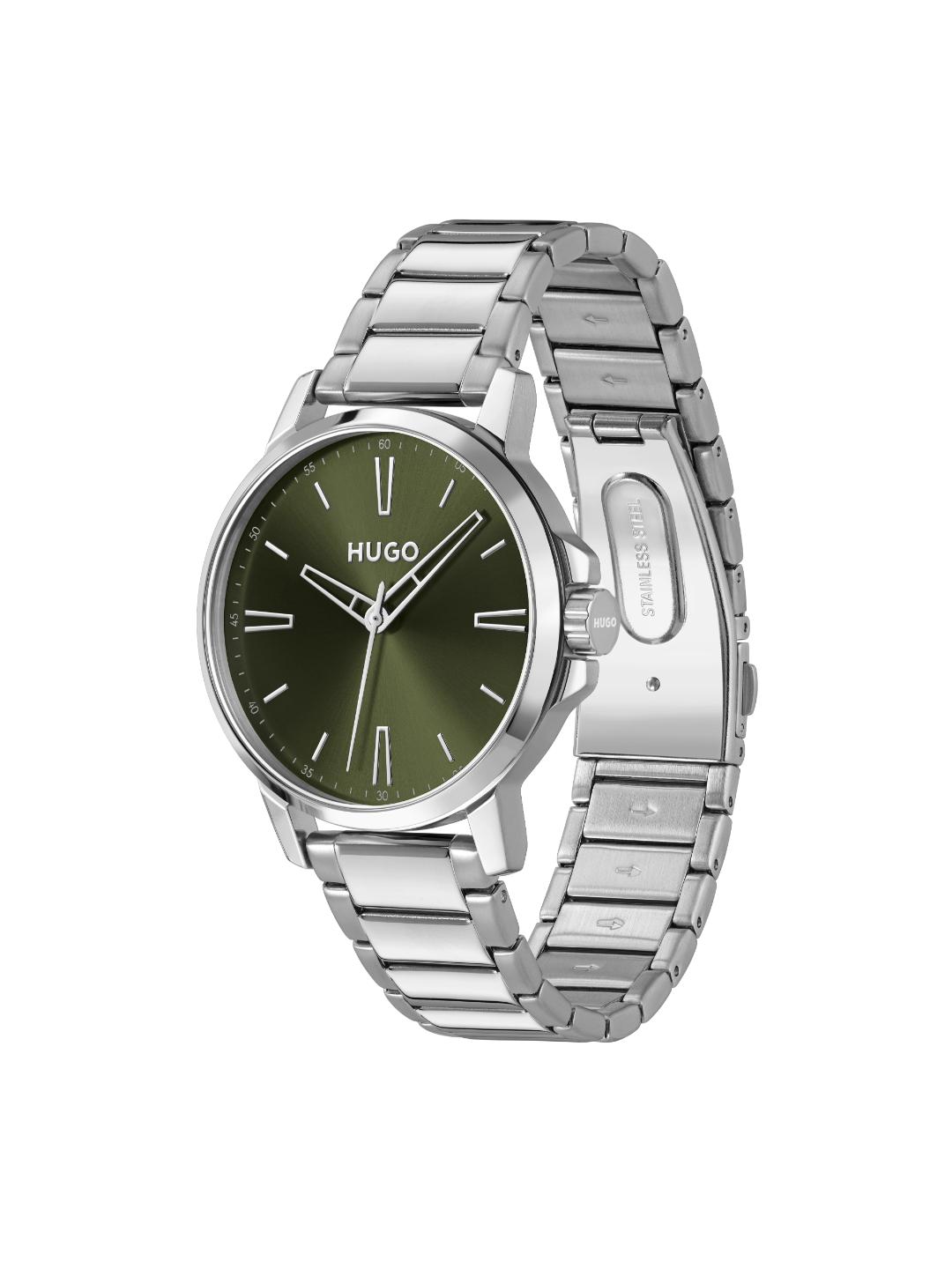 Hugo Smooth Basic Olive Green 41 mm Dial Men Analog Watch 1530442